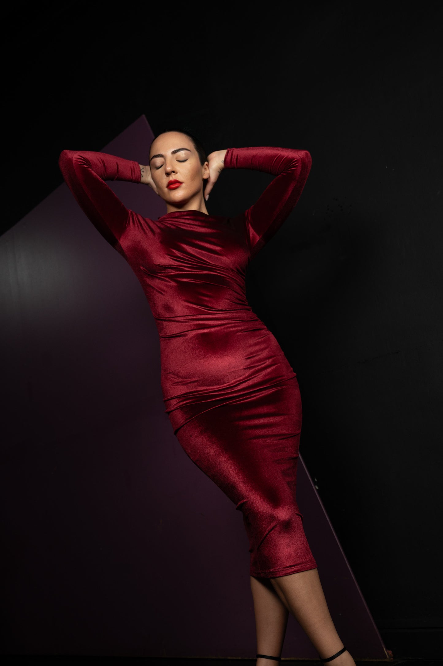 Glamorous Metallic Red Dress