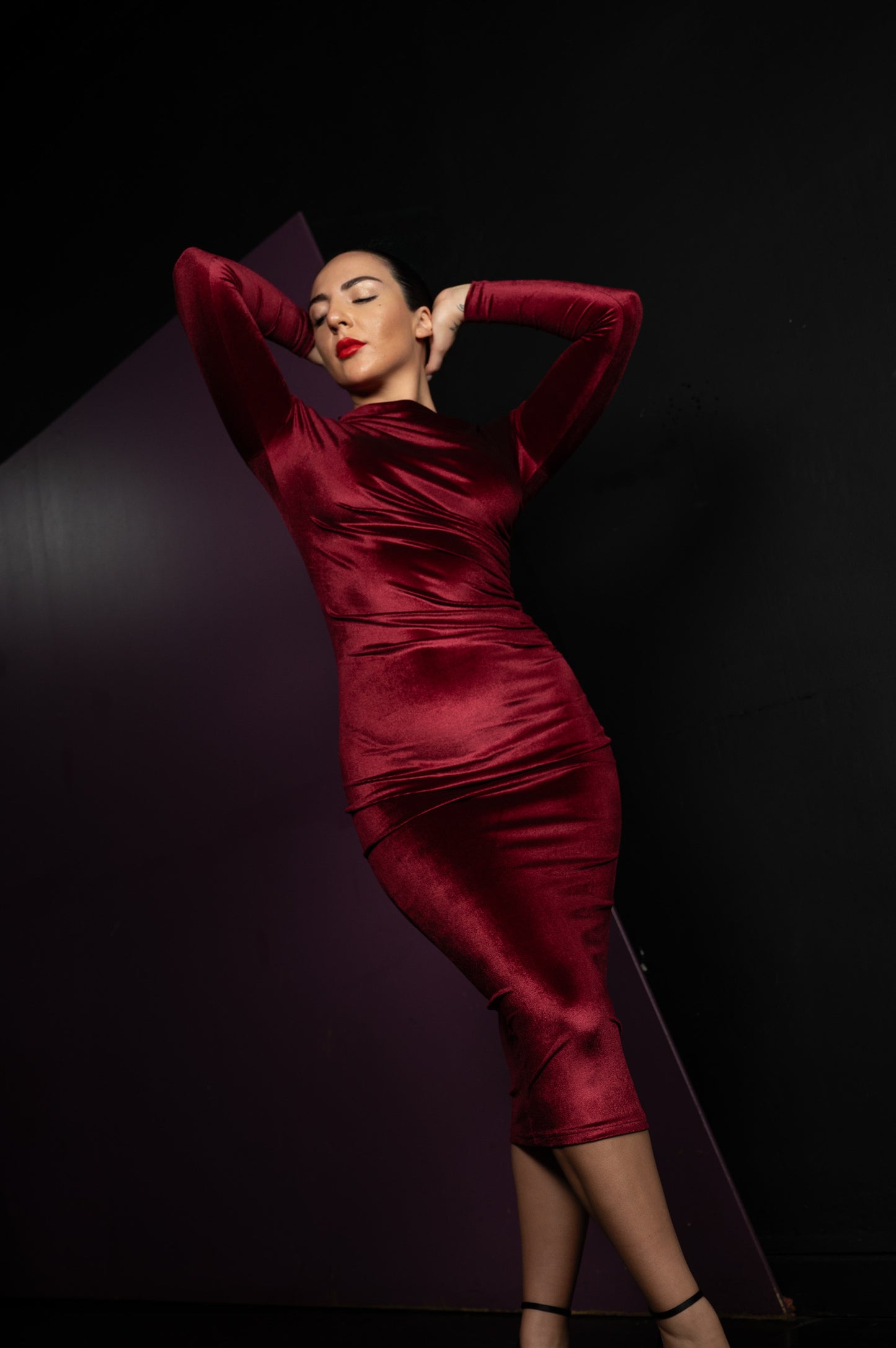 Glamorous Metallic Red Dress