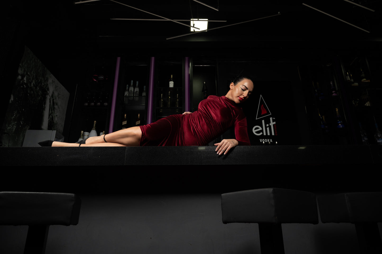 Glamorous Metallic Red Dress