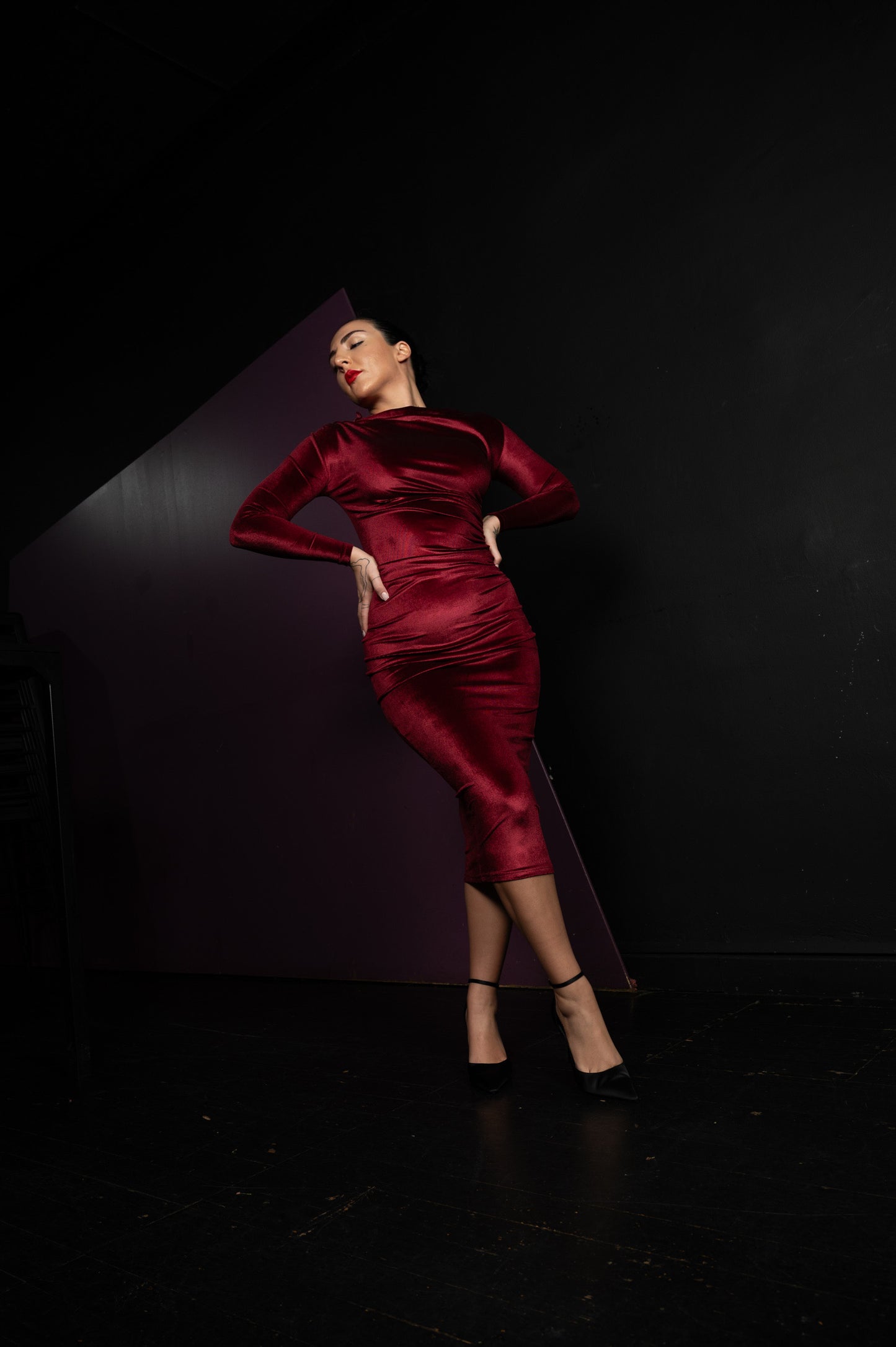 Glamorous Metallic Red Dress